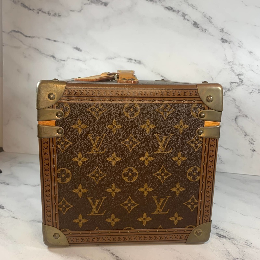 ❌❌ Louis Vuitton Monogram Trunk Boite Flacons Beauty Vanity Case Vintage Hard - Picture 5 of 13